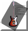 VMSJ-63 Ventures Model Mosrite Style 3TS